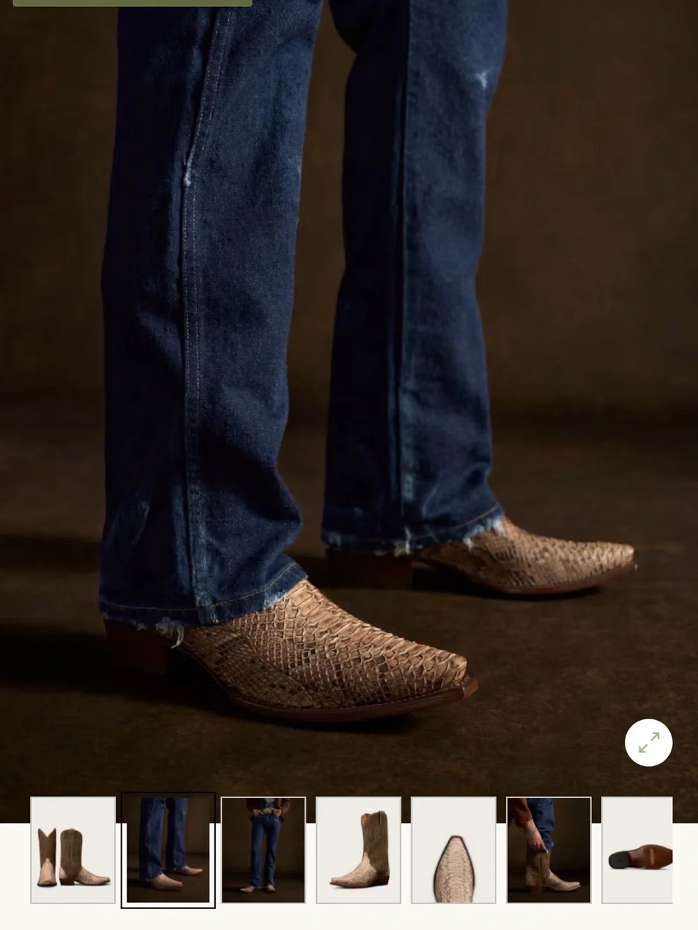 Tecovas The Garrett Invasive Python Color Mangrove Limited Edition - 12.5 D